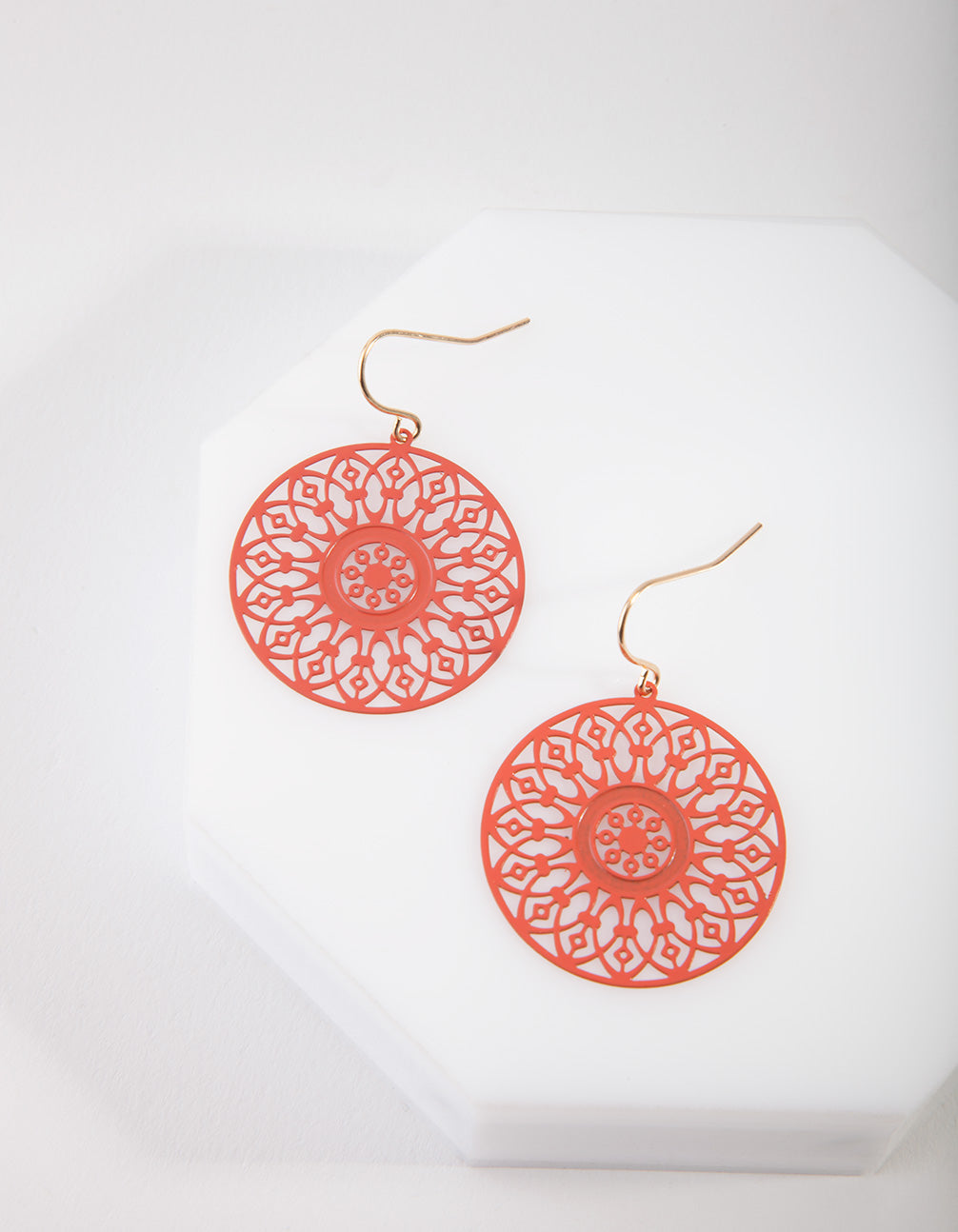 Gold Filigree Drop Earrings