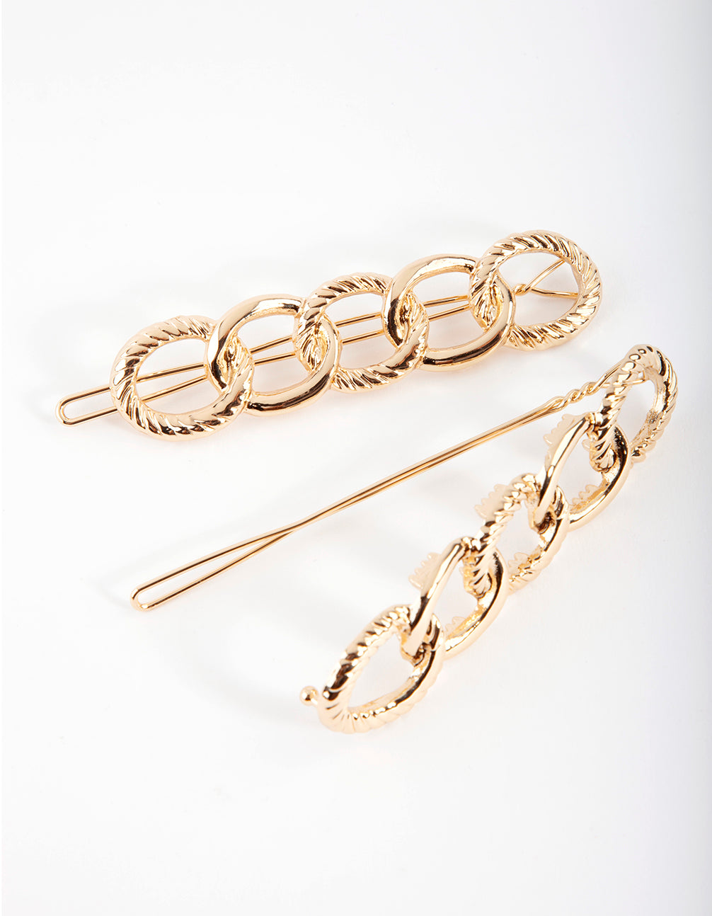 Gold Rope Hair Clip Pack