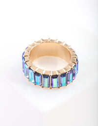 Gold Antique Baguette Band Ring - link has visual effect only