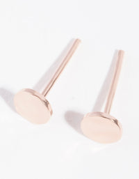 Rose Gold Plated Sterling Silver Hammered Stud Earrings - link has visual effect only