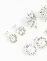 Silver Pearl Butterfly Earring 5-Pack - link has visual effect only