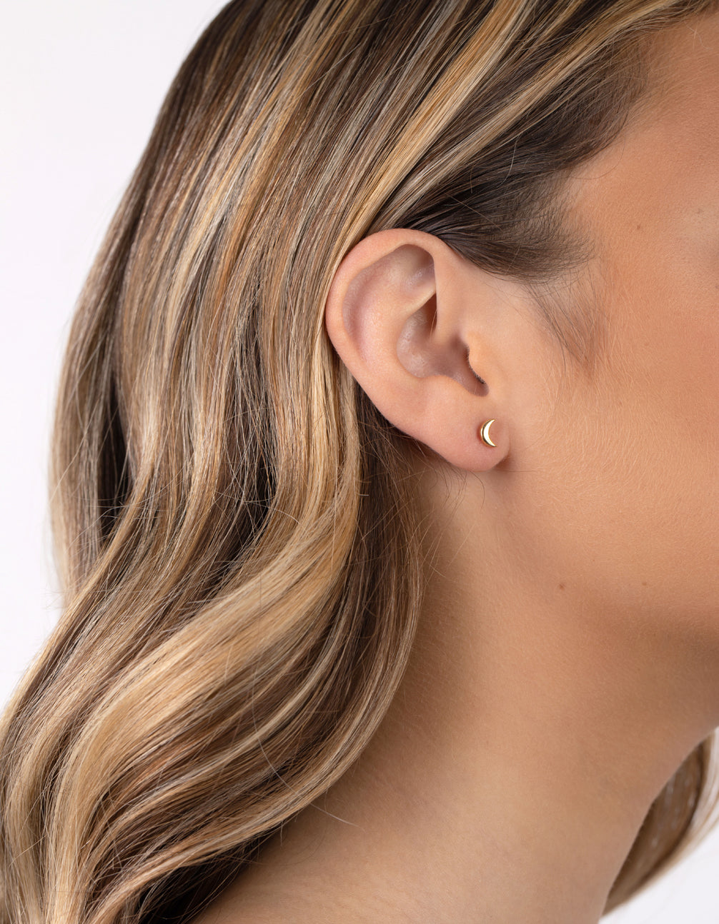 Gold Plated Sterling Silver Celestial Mismatch Earrings