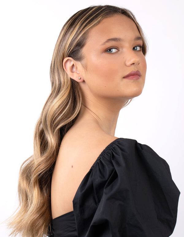 Gold Plated Sterling Silver Celestial Mismatch Earrings