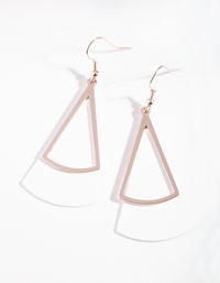 Rose Gold White Layer Triangle Earrings - link has visual effect only