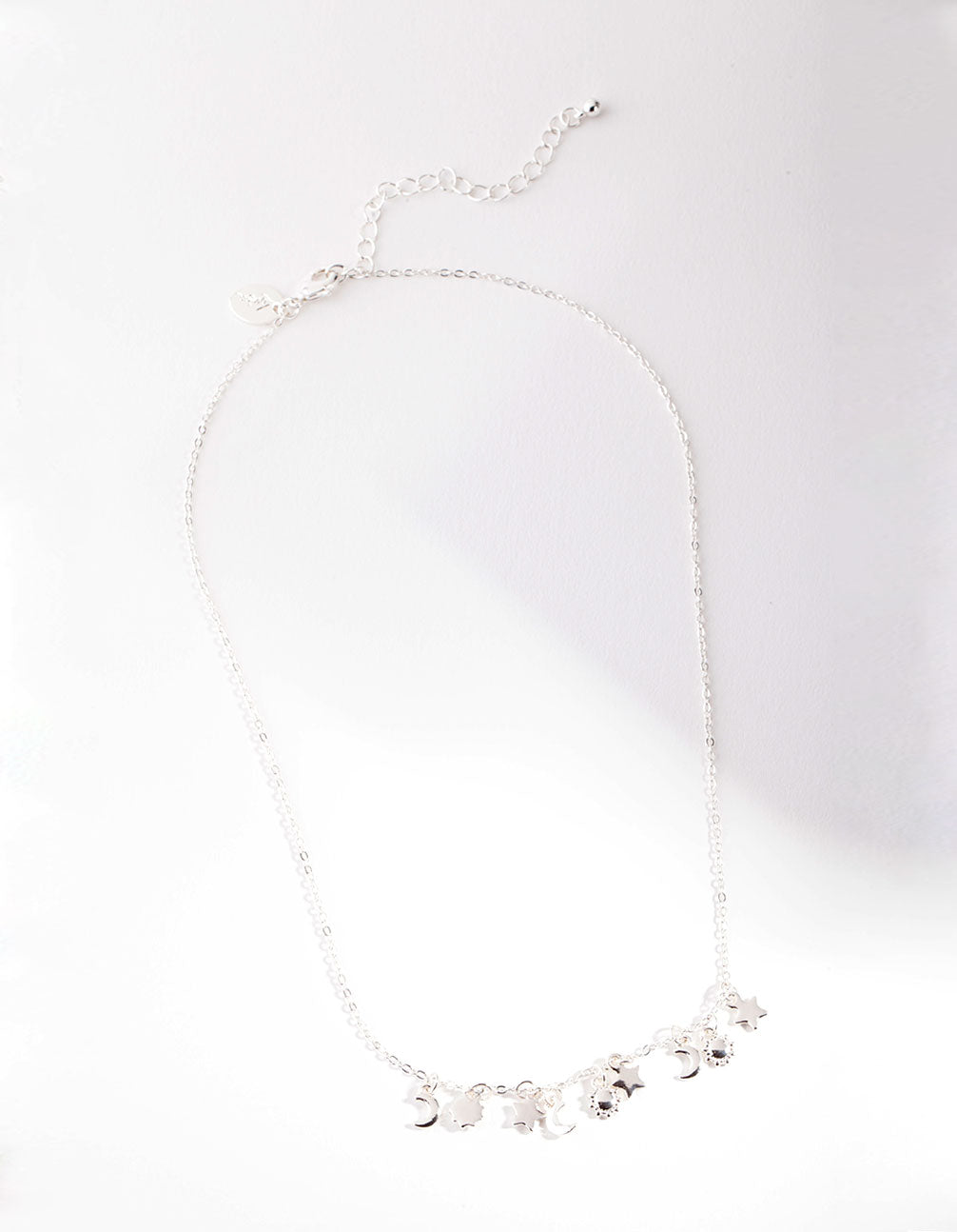 Silver Star Moon Necklace