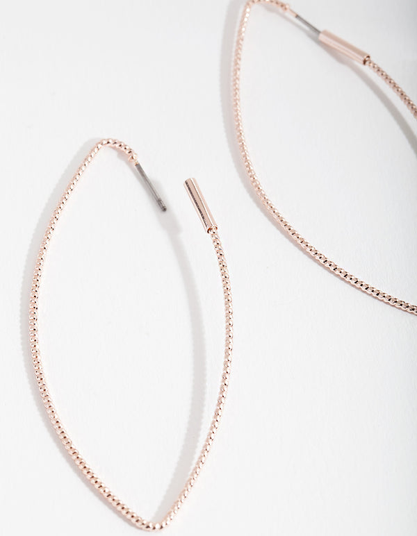Rose Gold Textured Geometric Earrings