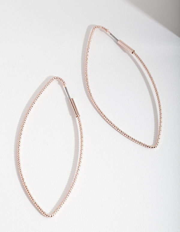 Rose Gold Textured Geometric Earrings