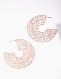 Rose Gold Hoop Earrings - link has visual effect only