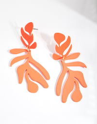 Oversized Coral Drop Earrings - link has visual effect only