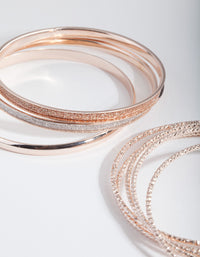 Rose Gold Mixed Bangle 8-Pack - link has visual effect only