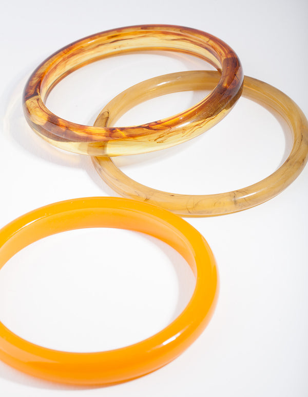 Yellow Brown Bangle Pack