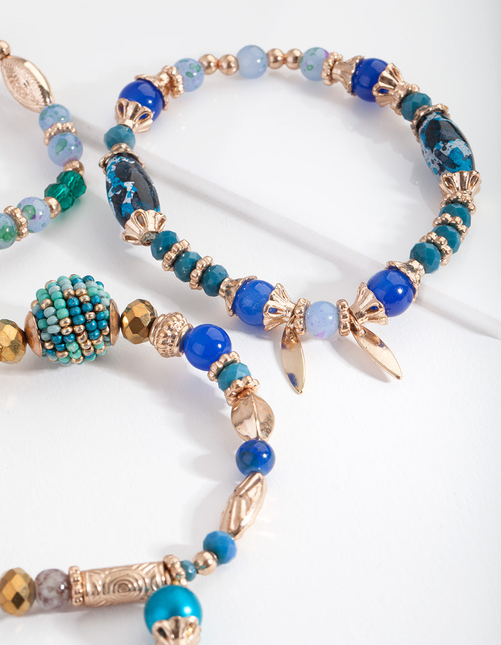 Blue Stretch Mixed Bangle Pack