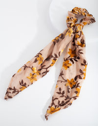 Floral Velvet Scarf Scrunchie - link has visual effect only