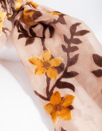 Floral Velvet Scarf Scrunchie - link has visual effect only