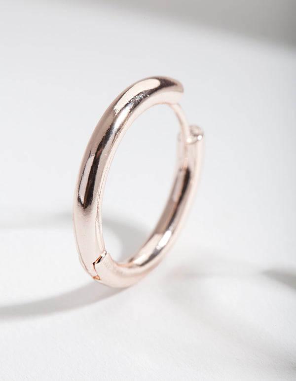 Rose Gold Polished Hoop Earrings