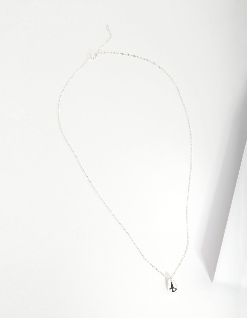 Sterling Silver Statement Teardrop Necklace