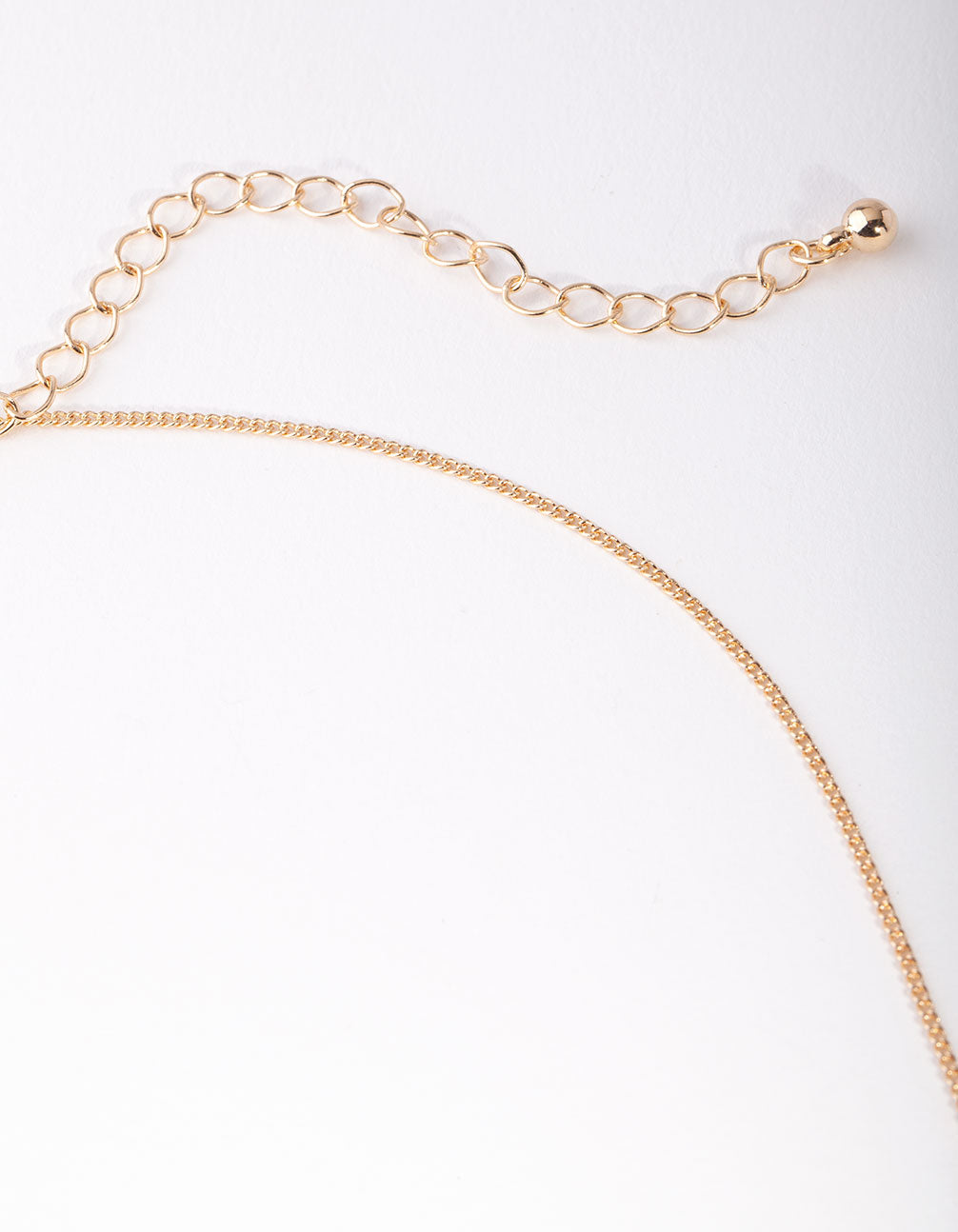 Mixed Metal Triple Ball Necklace