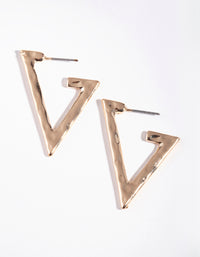 Gold Triangle Hoop Earrings - link has visual effect only