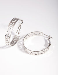 Silver Key Cut-Out Earrings - link has visual effect only