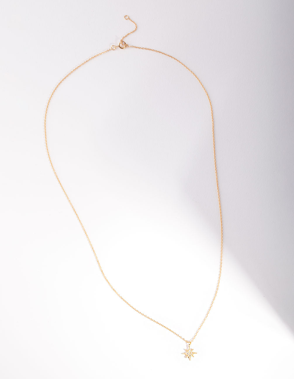 Gold Plated Sterling Silver Starburst Necklace