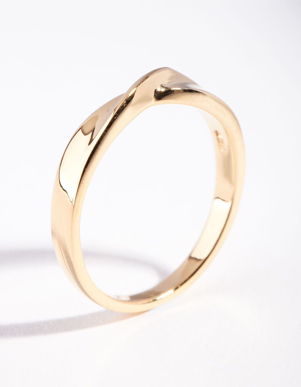 Gold Plated Sterling Silver Statement Twist Band Ring