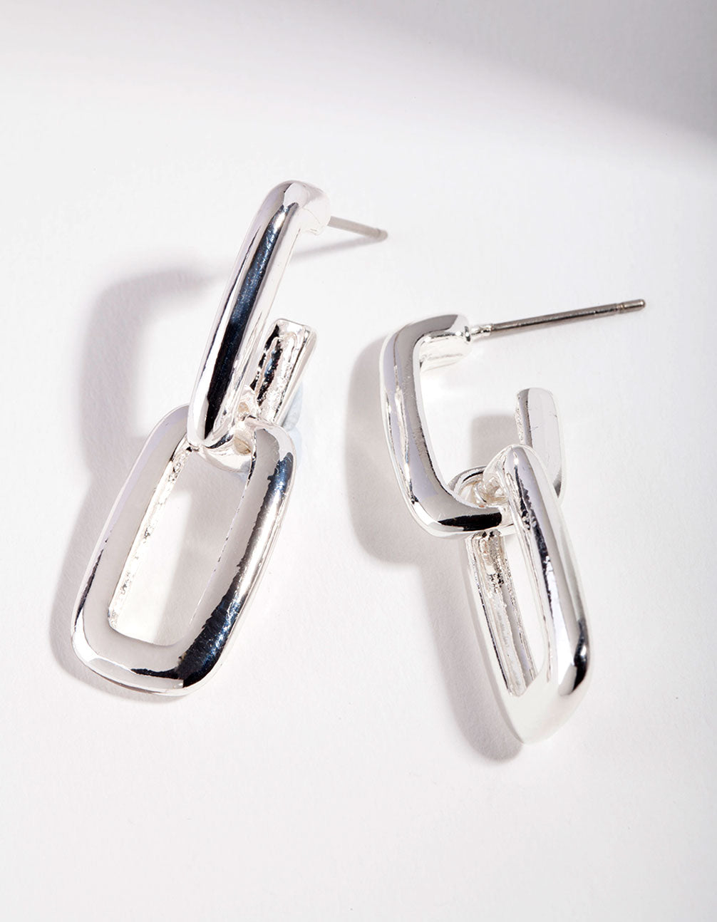 Silver Plated Chain Link Earrings