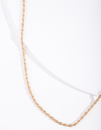 Gold Plated Thin Necklace - link has visual effect only