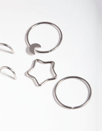 Surgical Steel Celestial Nose Jewellery 6-Pack - link has visual effect only