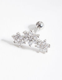 Surgical Steel Statement Flower Bar Bell - link has visual effect only
