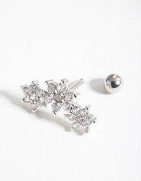 Surgical Steel Statement Flower Bar Bell - link has visual effect only