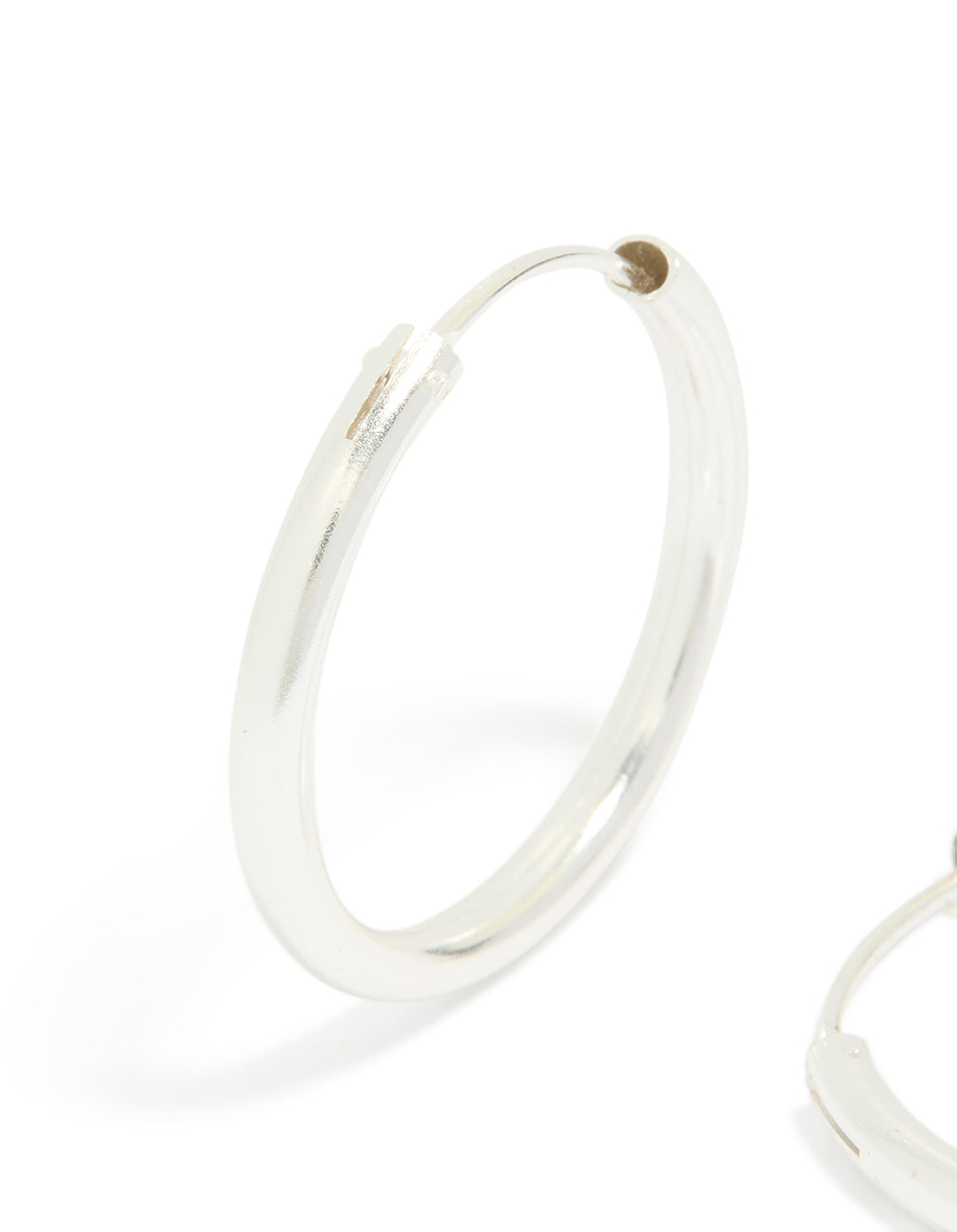 Sterling Silver Shiny 25mm Hoop Earrings