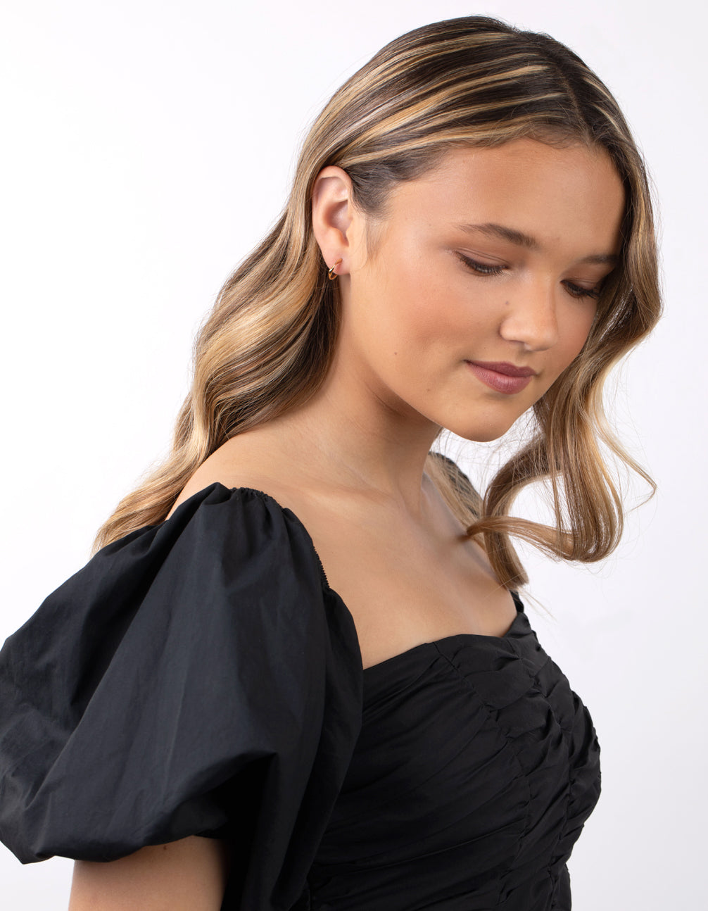 Gold Plated Sterling Silver Twist Open Hoop Earrings