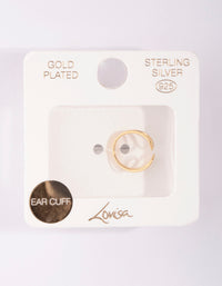 Gold Plated Sterling Silver Twisted Loop Cuff Earrings - link has visual effect only