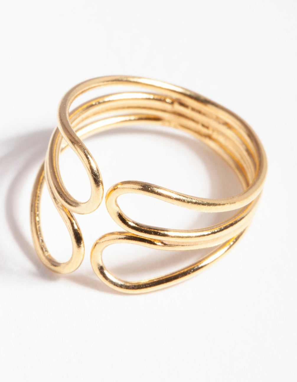 Gold Plated Sterling Silver Twisted Loop Cuff Earrings