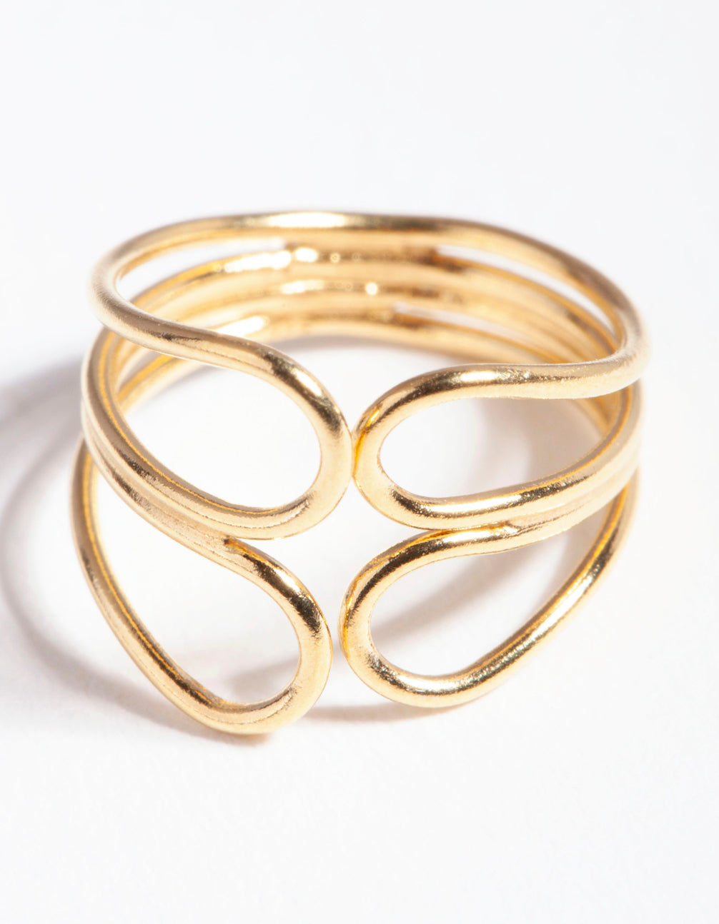Gold Plated Sterling Silver Twisted Loop Cuff Earrings