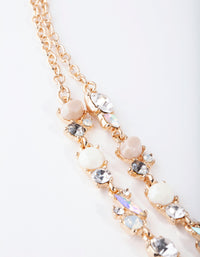 Gold Diamante Encrusted Double Row Necklace - link has visual effect only