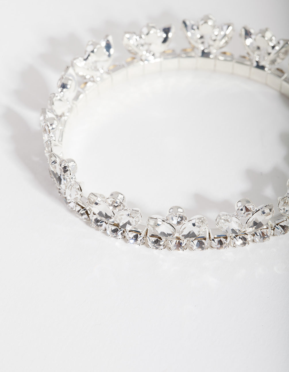 Silver Marquise Stone Leaf Bracelet
