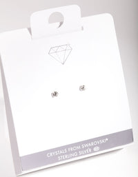 Sterling Silver Diamond Simulant 3mm Stud Earrings - link has visual effect only