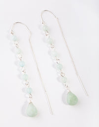 Silver Jade Thread Drop Earrings - link has visual effect only