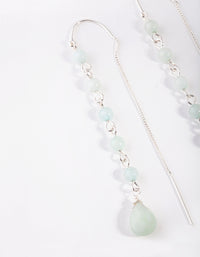 Silver Jade Thread Drop Earrings - link has visual effect only