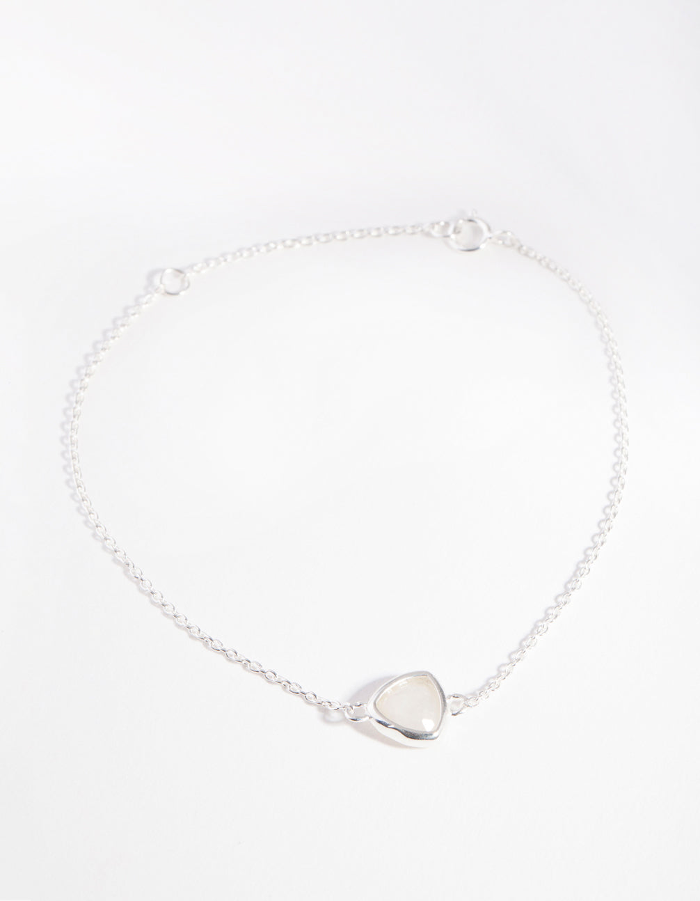 Sterling Silver Moonstone Bezel Bracelet