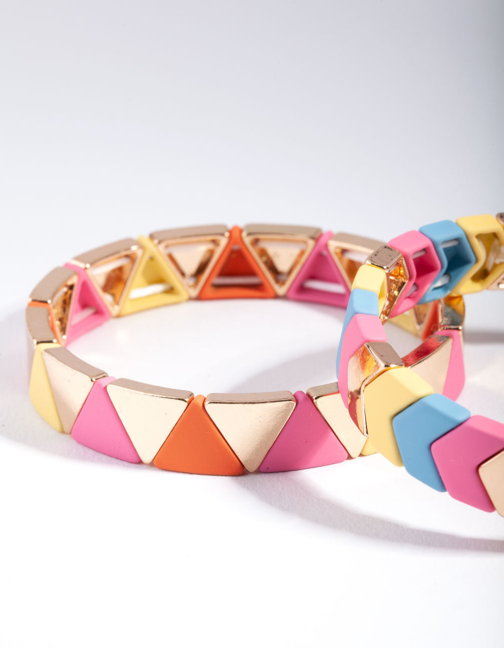 Gold Triangle Metal Bracelet Pack