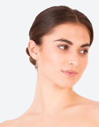 Silver Dainty Flower Hoop Earrings - link has visual effect only