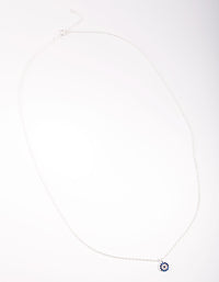 Sterling Silver Evil Eye Disc Necklace - link has visual effect only