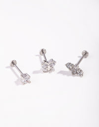 Surgical Steel  Fine Butterfly Flat Back Pack - link has visual effect only