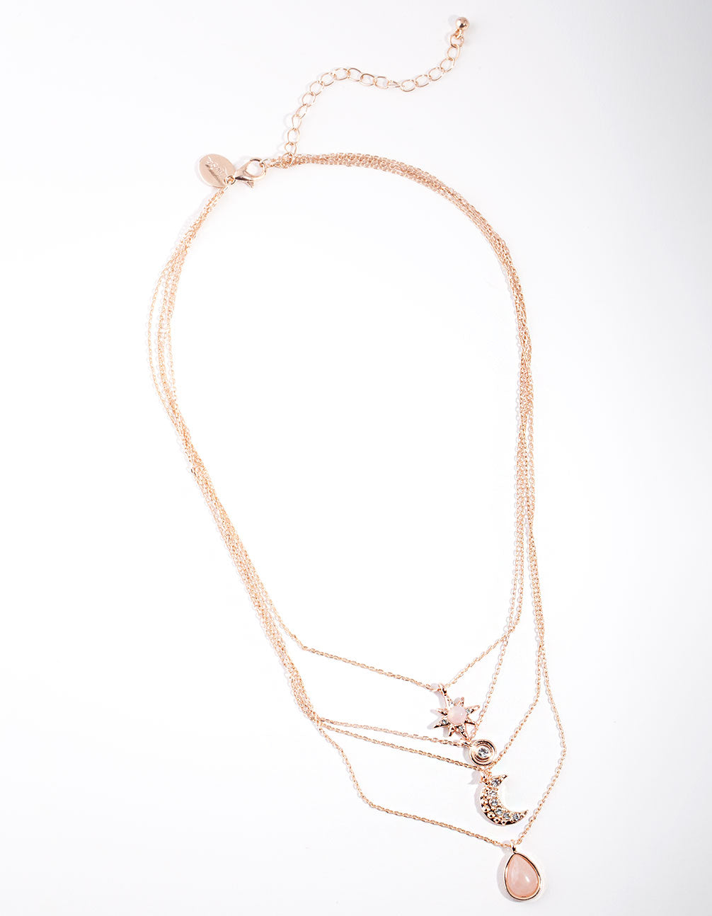 Rose Gold Layered Celestial Necklace