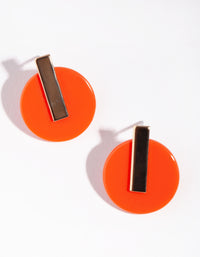 Gold Centre Circle Stud Earrings - link has visual effect only