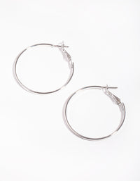 Silver Large Hoop Earrings - link has visual effect only