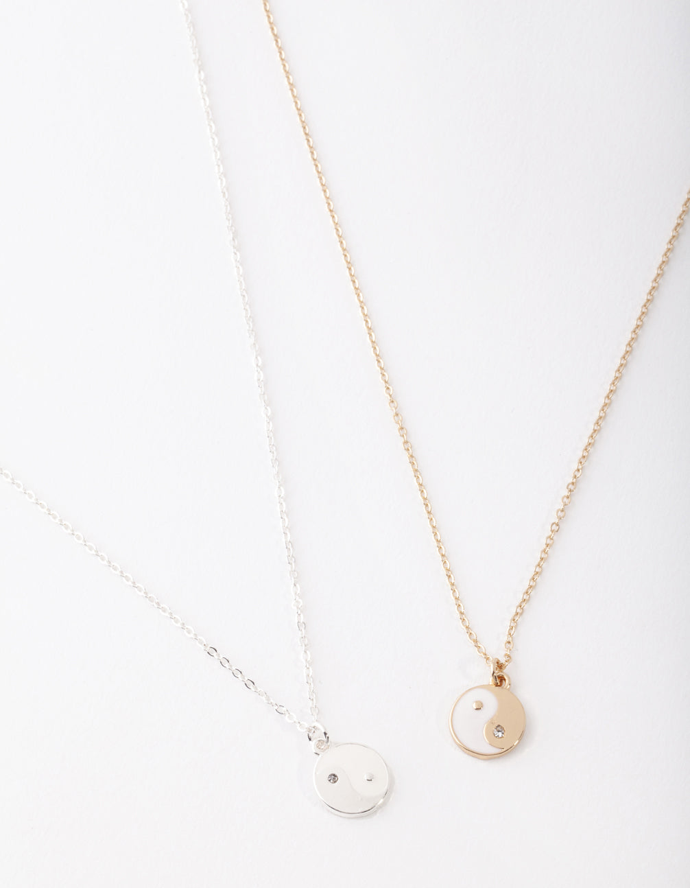 Mixed Metal Yin & Yang Necklace Pack