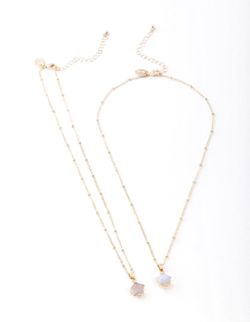 Gold Semi Precious Star Necklace Pack